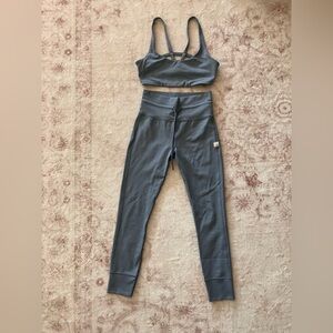 Vuori Blue Striped Workout Set